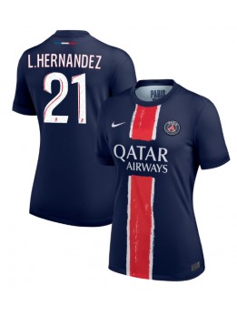 Billige Paris Saint-Germain Lucas Hernandez #21 Hjemmedrakt Dame 2024-25 Kortermet